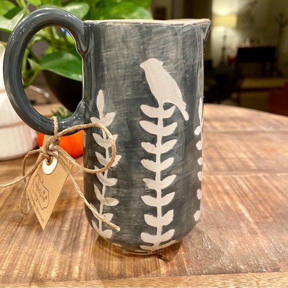 NWT Mud Pie Blue Stoneware Bud Vase - Picture 3 of 6